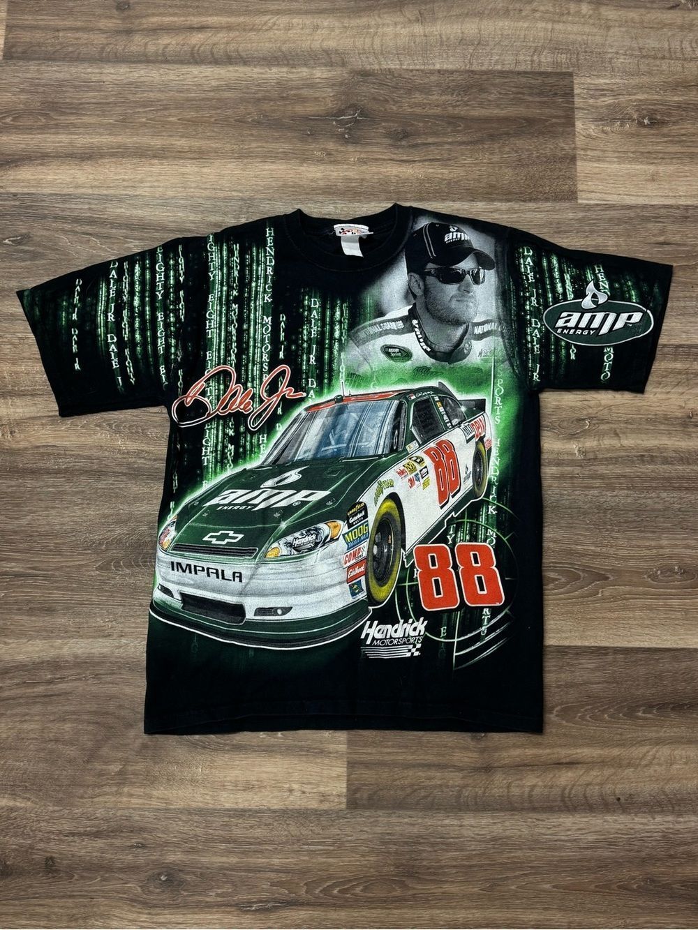 Chase Authentics 2011 Dale Earnhardt Jr Matrix All Over Print Tee Men’s Large